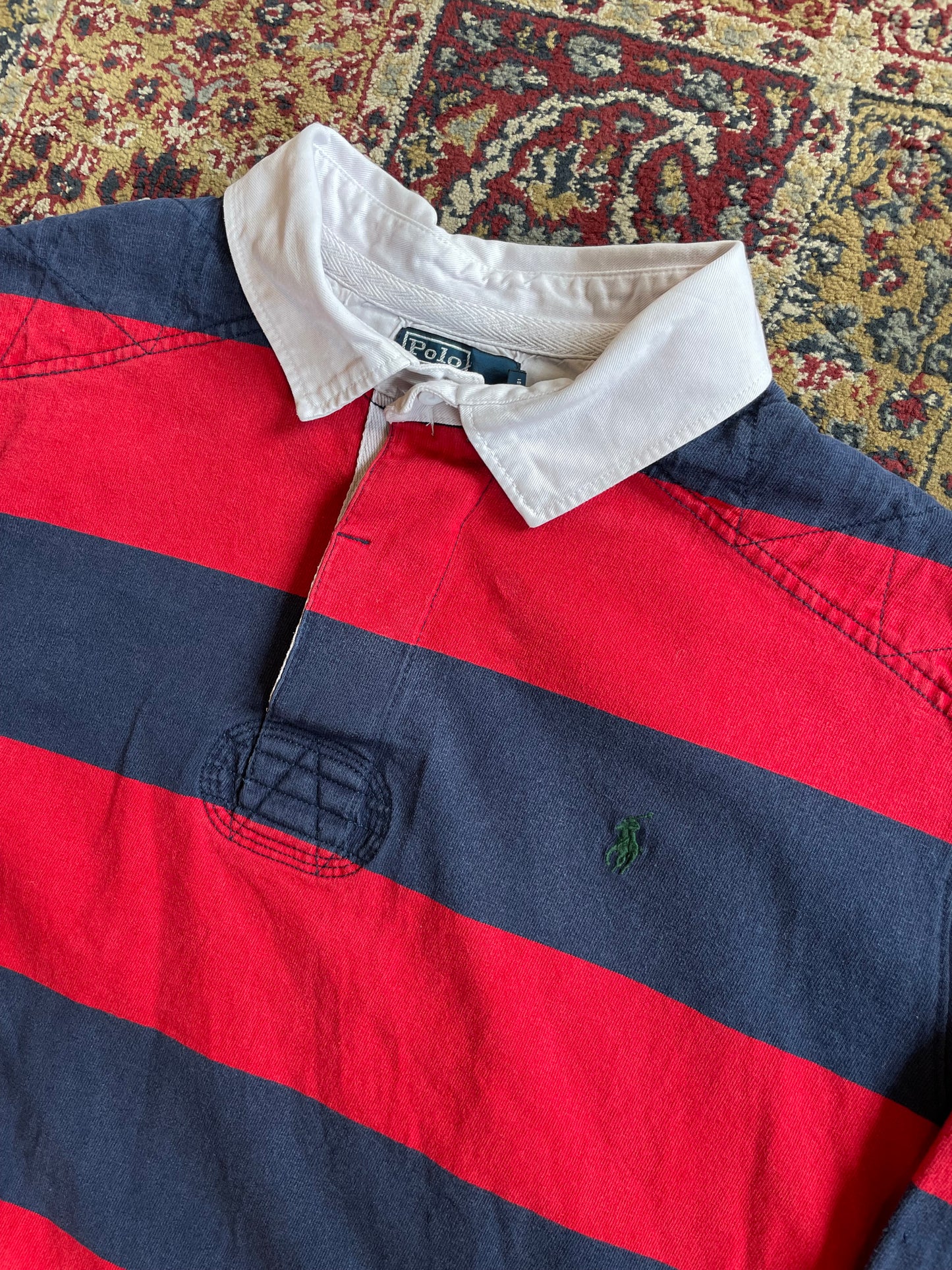 00s Polo Ralph Lauren stripe rugby jersey (3XL)