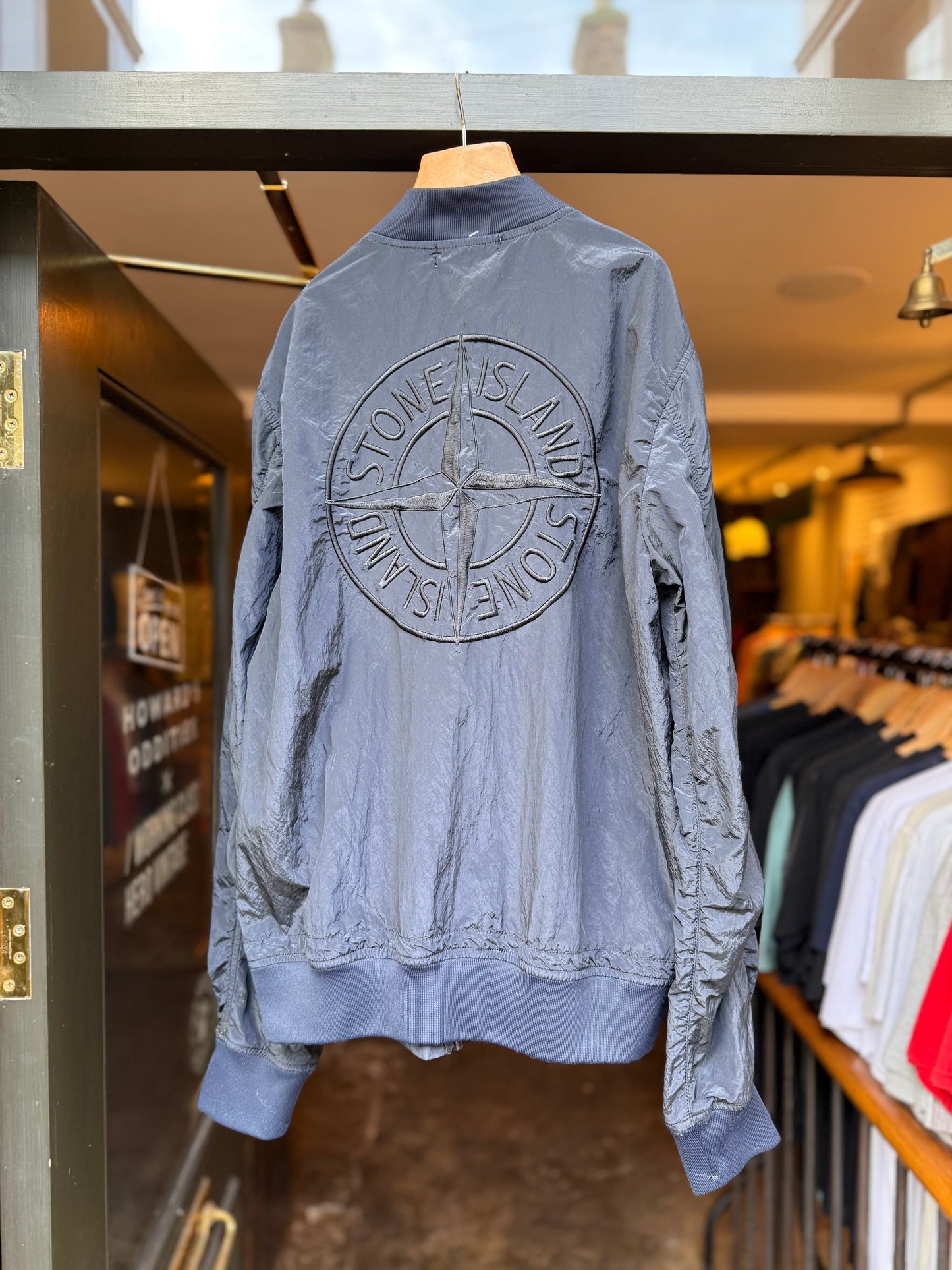 Stone Island Junior nylon metal shimmer bomber jacket (Age 14)