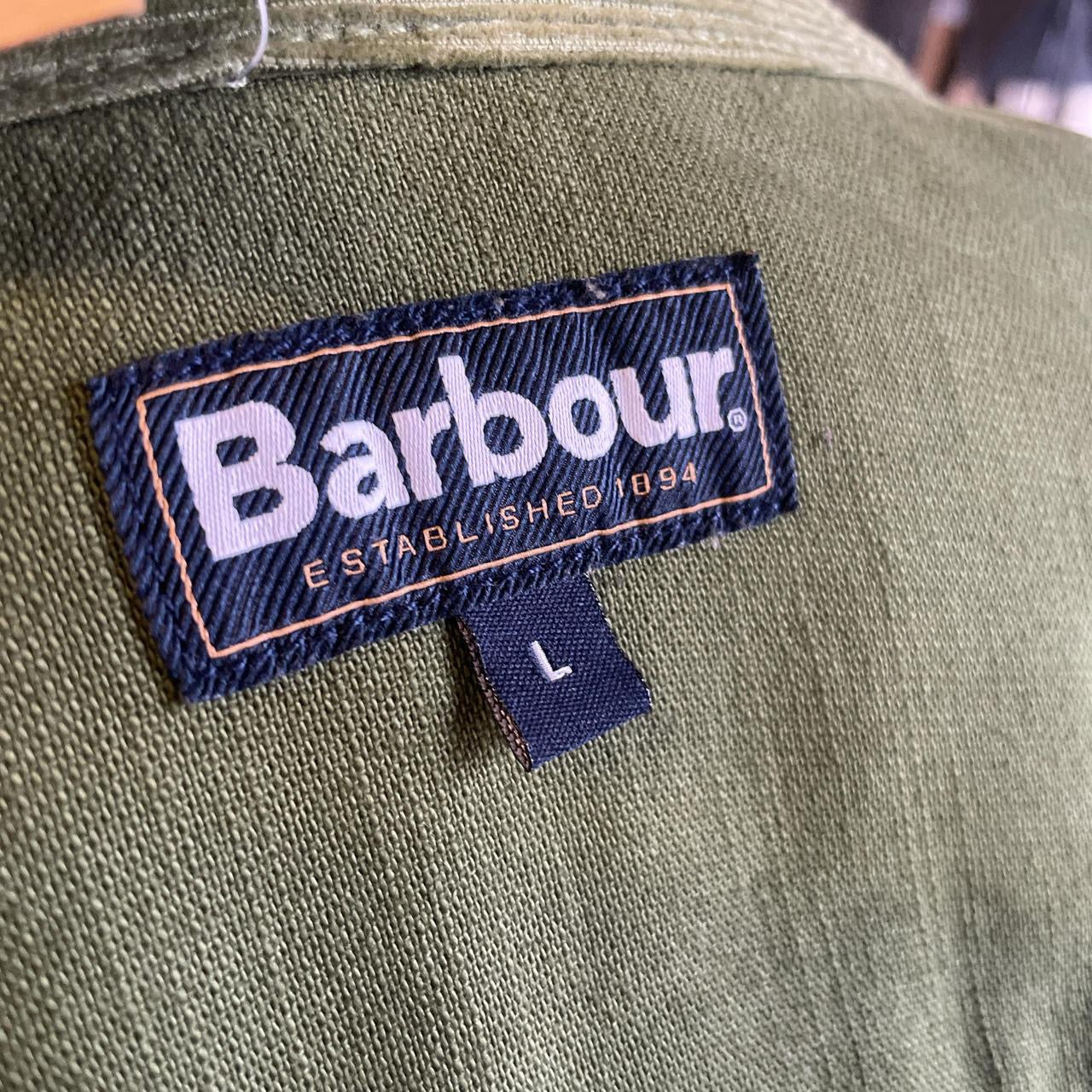 Barbour overshirt in khaki (L)