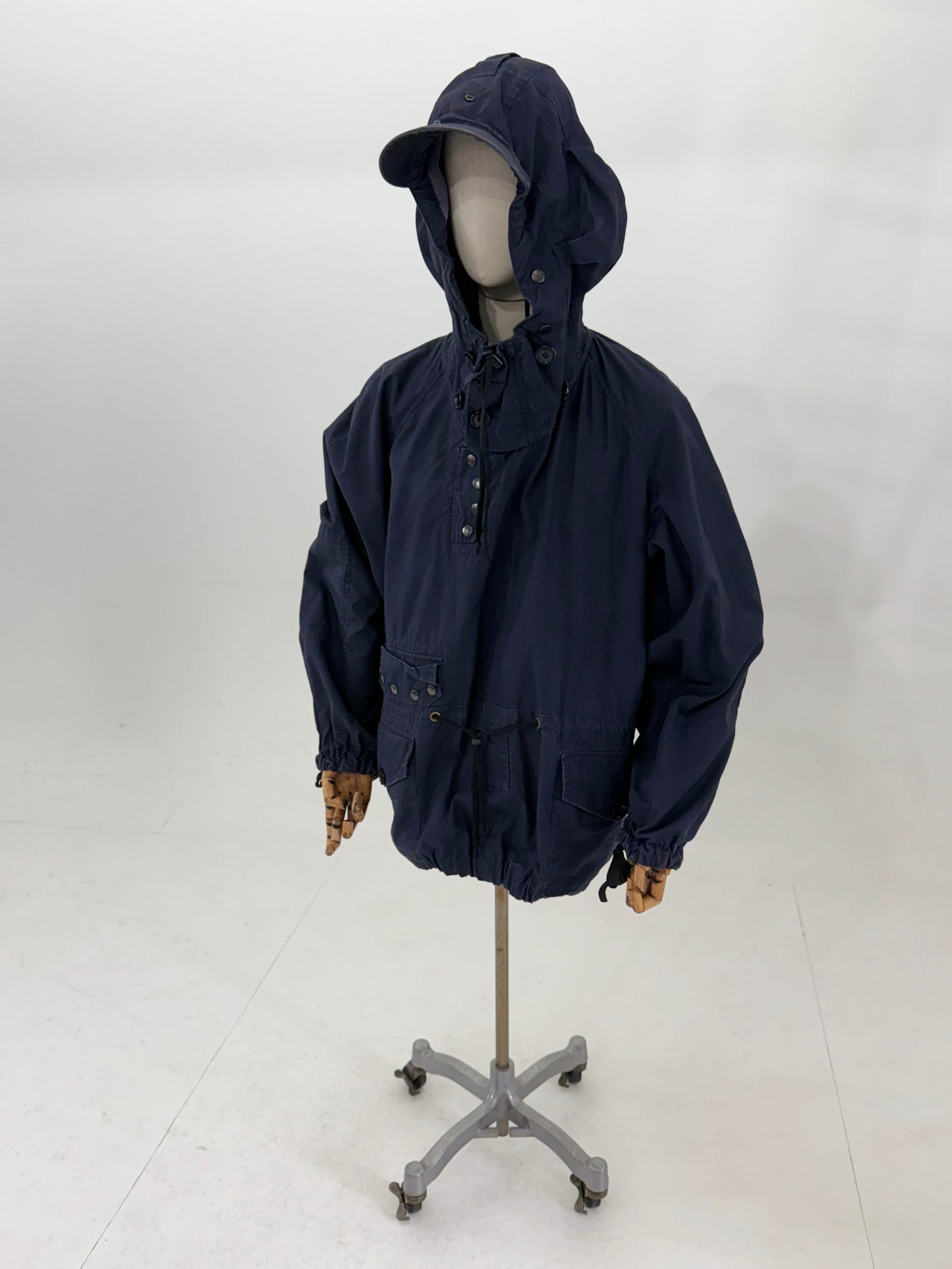 1980s Royal Navy deck smock Ventile cotton XXL