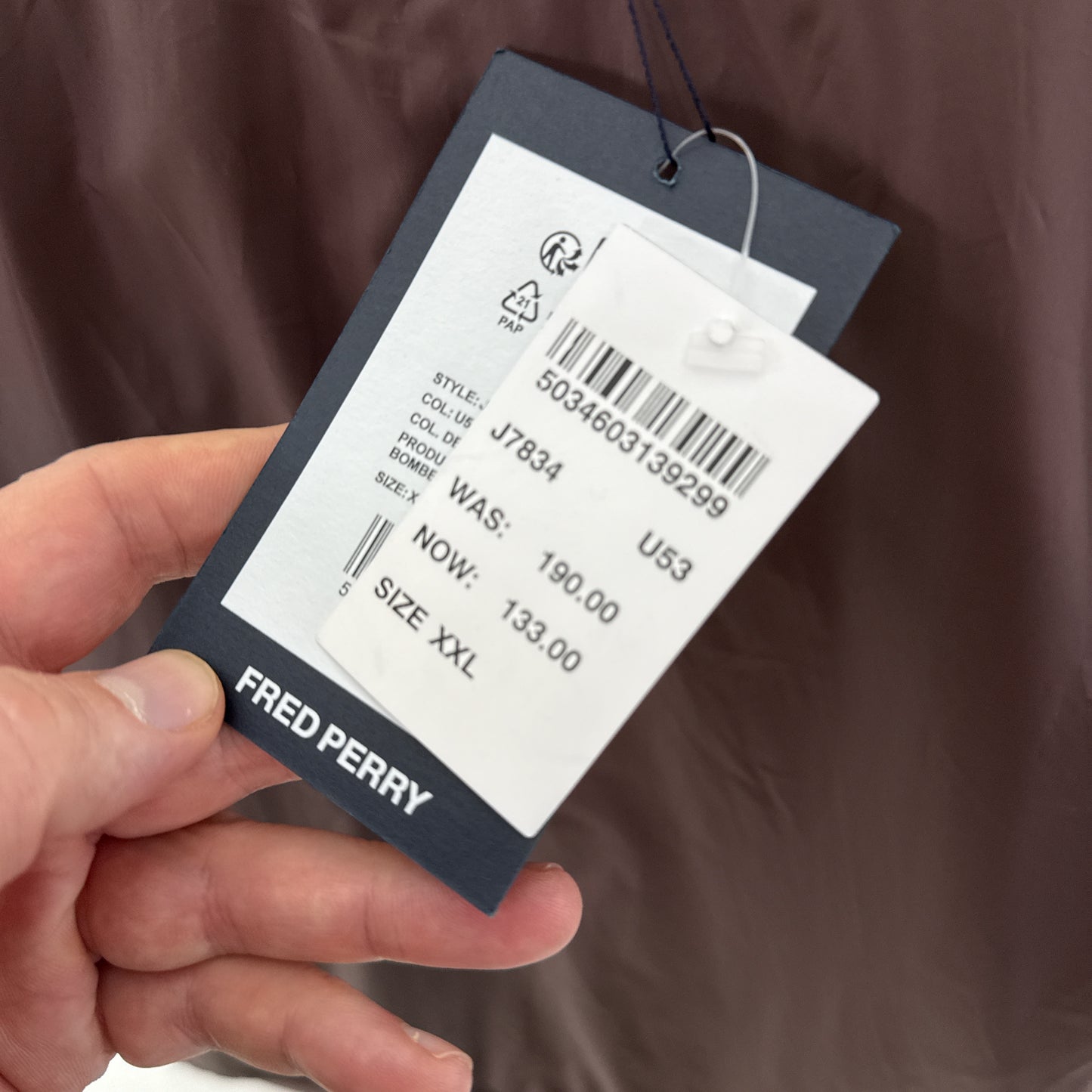 Fred Perry Cord Tennis bomber (XXL)