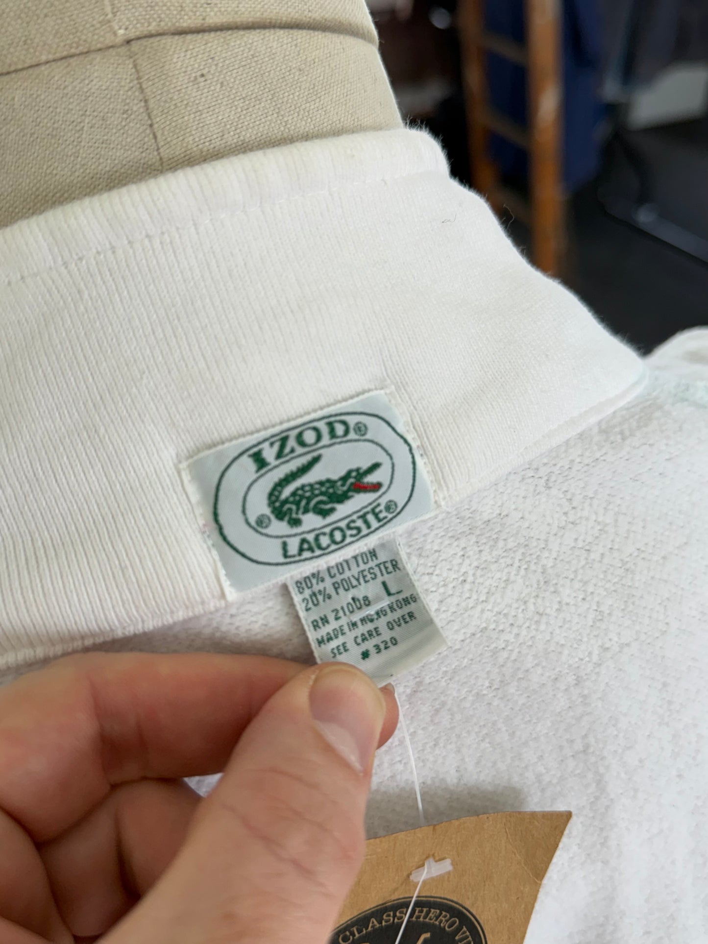 Izod Lacoste pique cotton track jacket (Large)