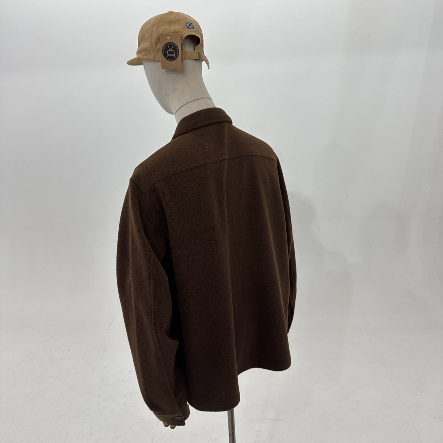 Fred Perry Chocolate brown fleece overshirt (XL)