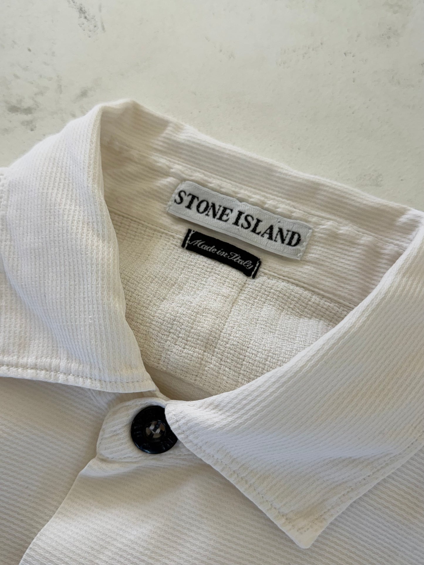 1996 Stone Island Marina waffle cotton shirt (Large)