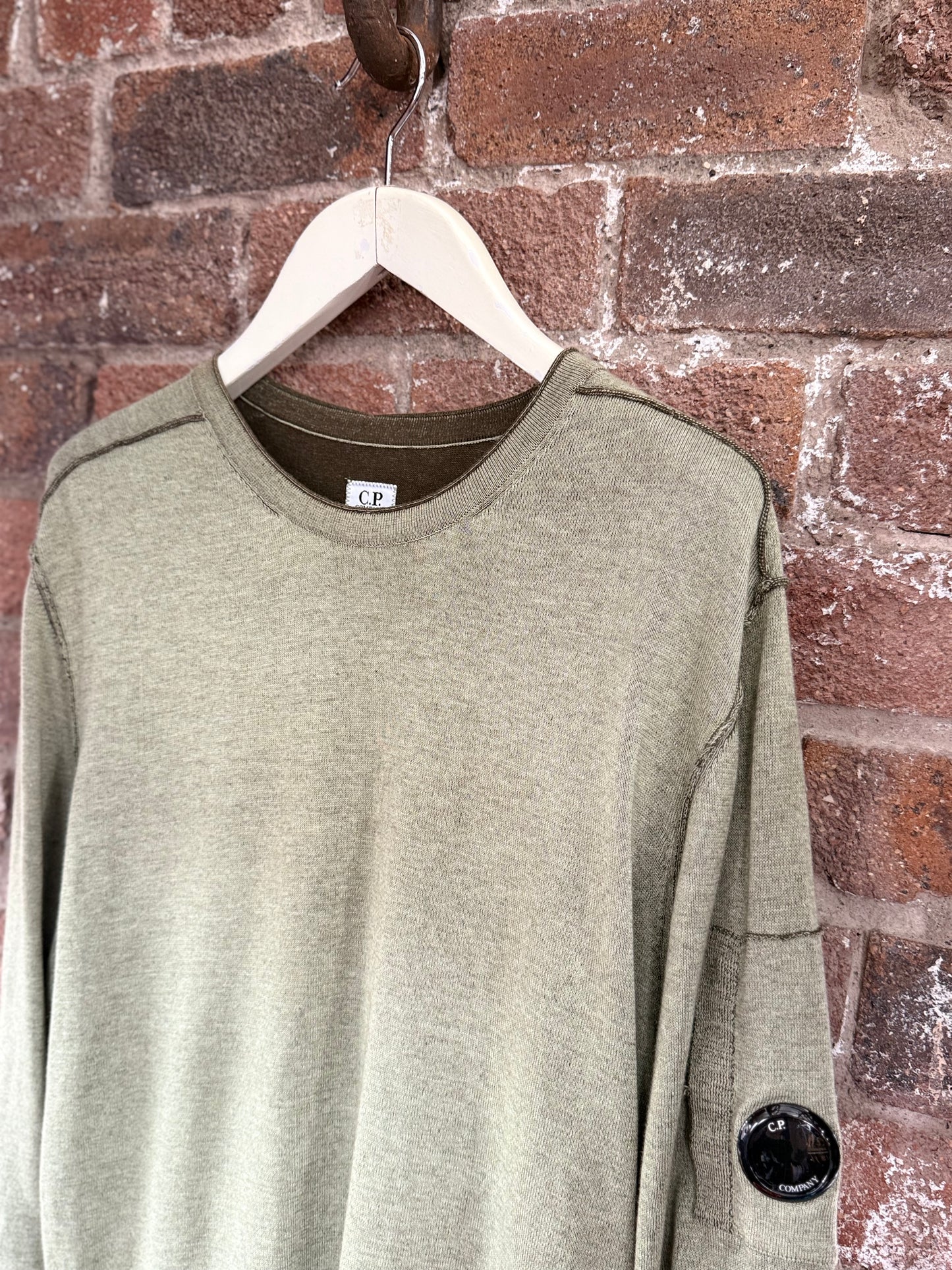 C.P Company Double Face Vanisé Crewneck Lens Knit (XXL)