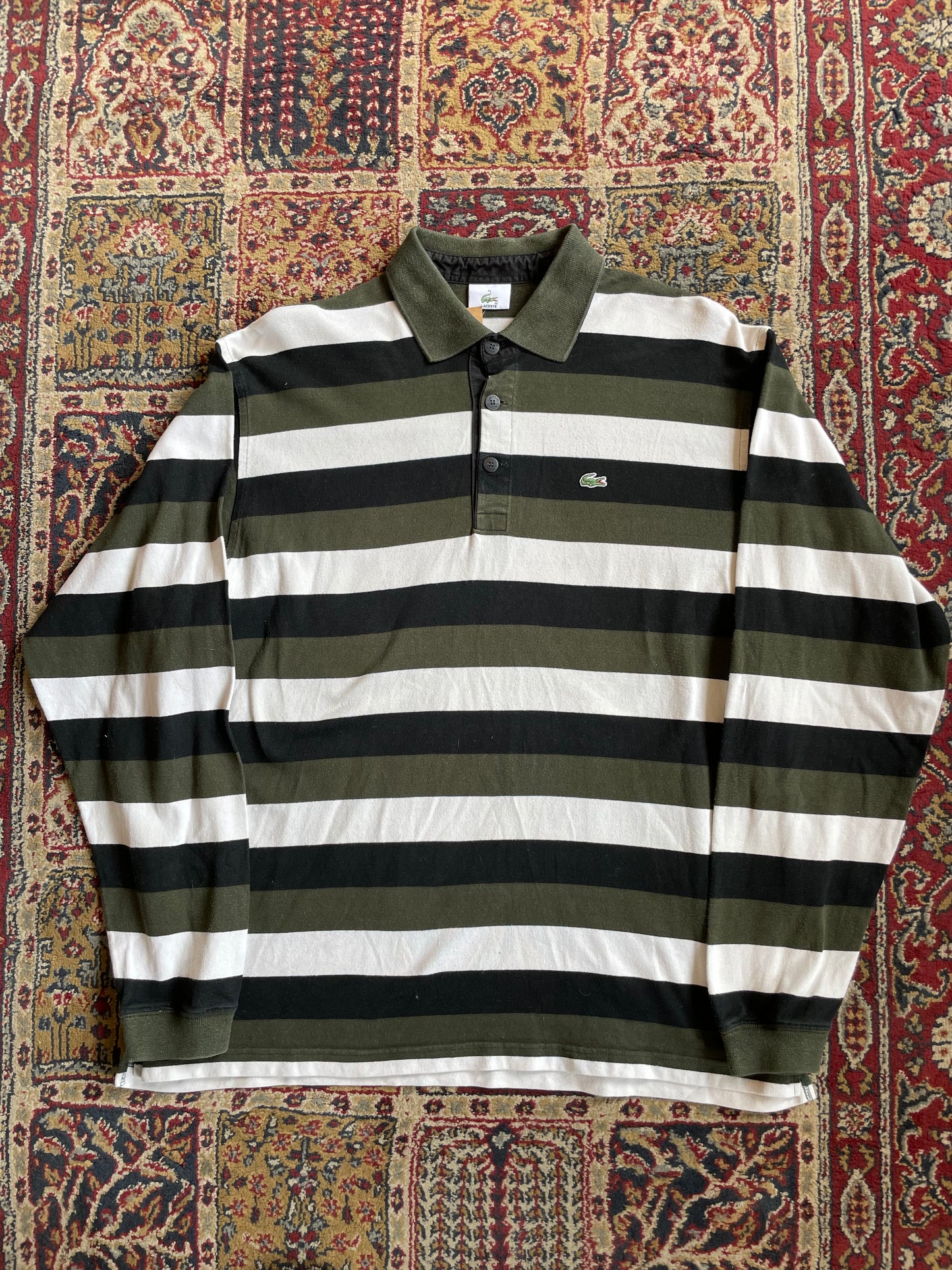 00s Lacoste polo rugby shirt (XL)