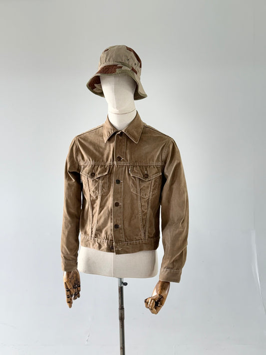 1970s Levi’s Big E white tab moleskin trucker jacket 38”