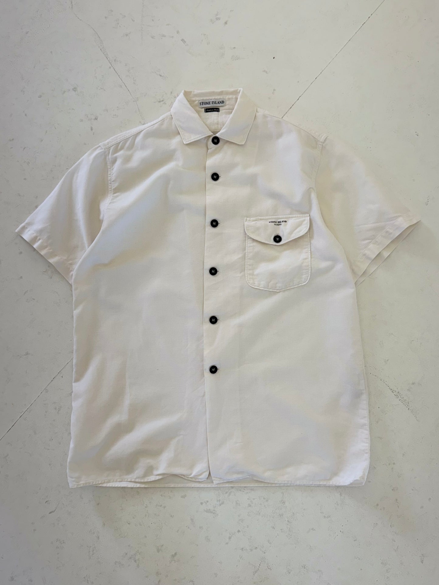 1996 Stone Island Marina waffle cotton shirt (Large)