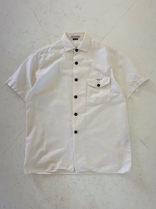 1996 Stone Island Marina waffle cotton shirt (Large)