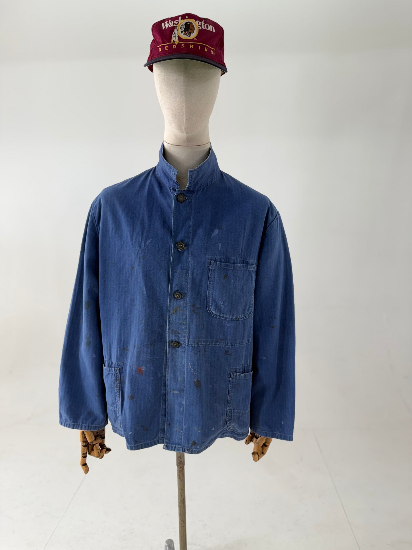Vintage HBT French Sanforized Herringbone cotton chore jacket XL