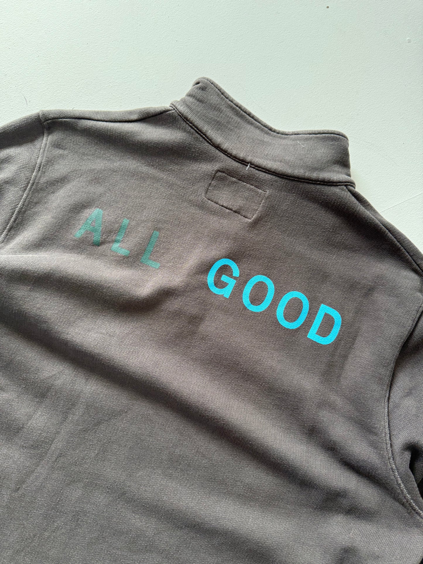 ALL GOOD by FOLK 1/4 zip sweatshirt- (size 6 XL)