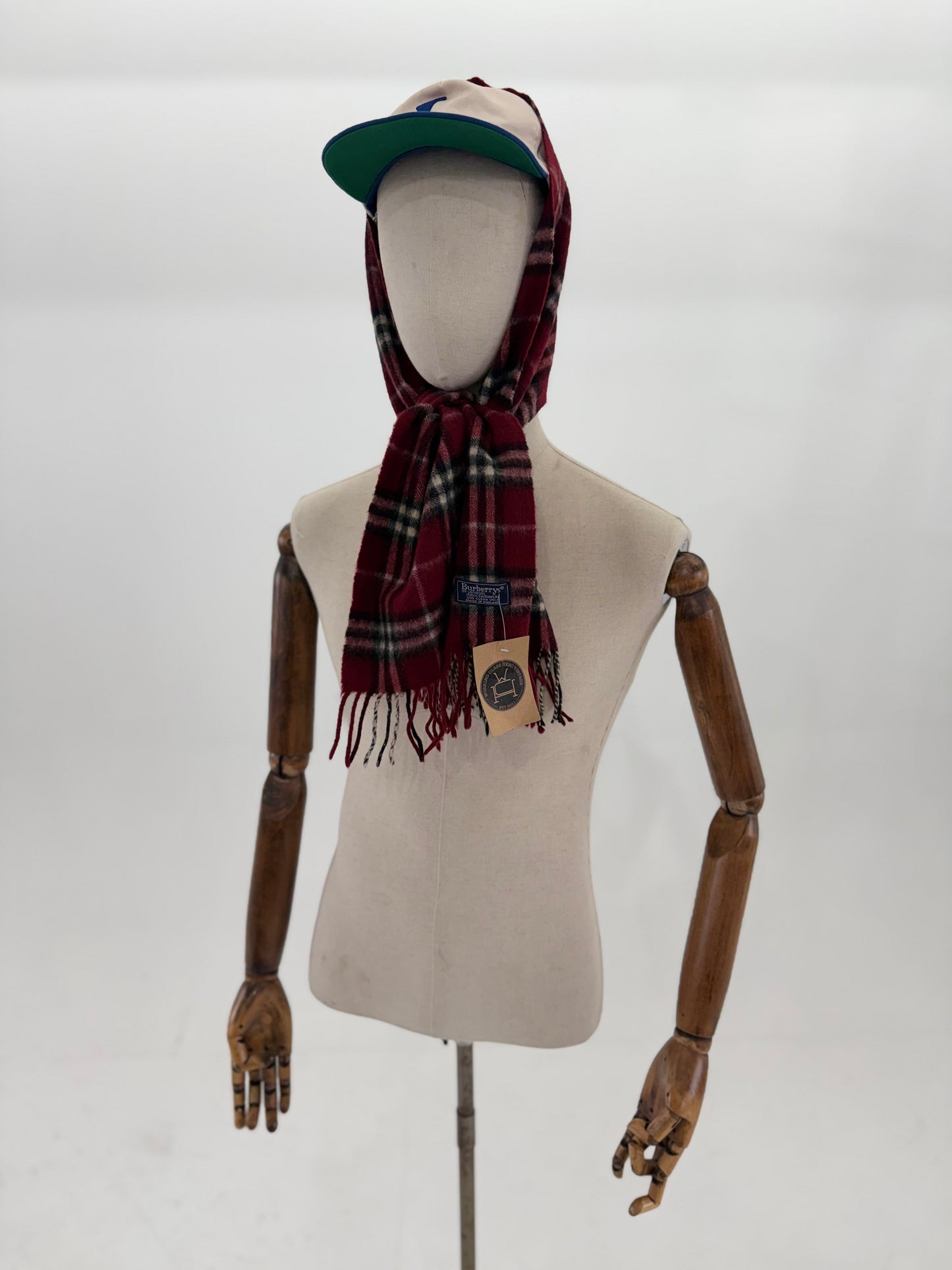 80s Burberrys of London cashmere nova check scarf