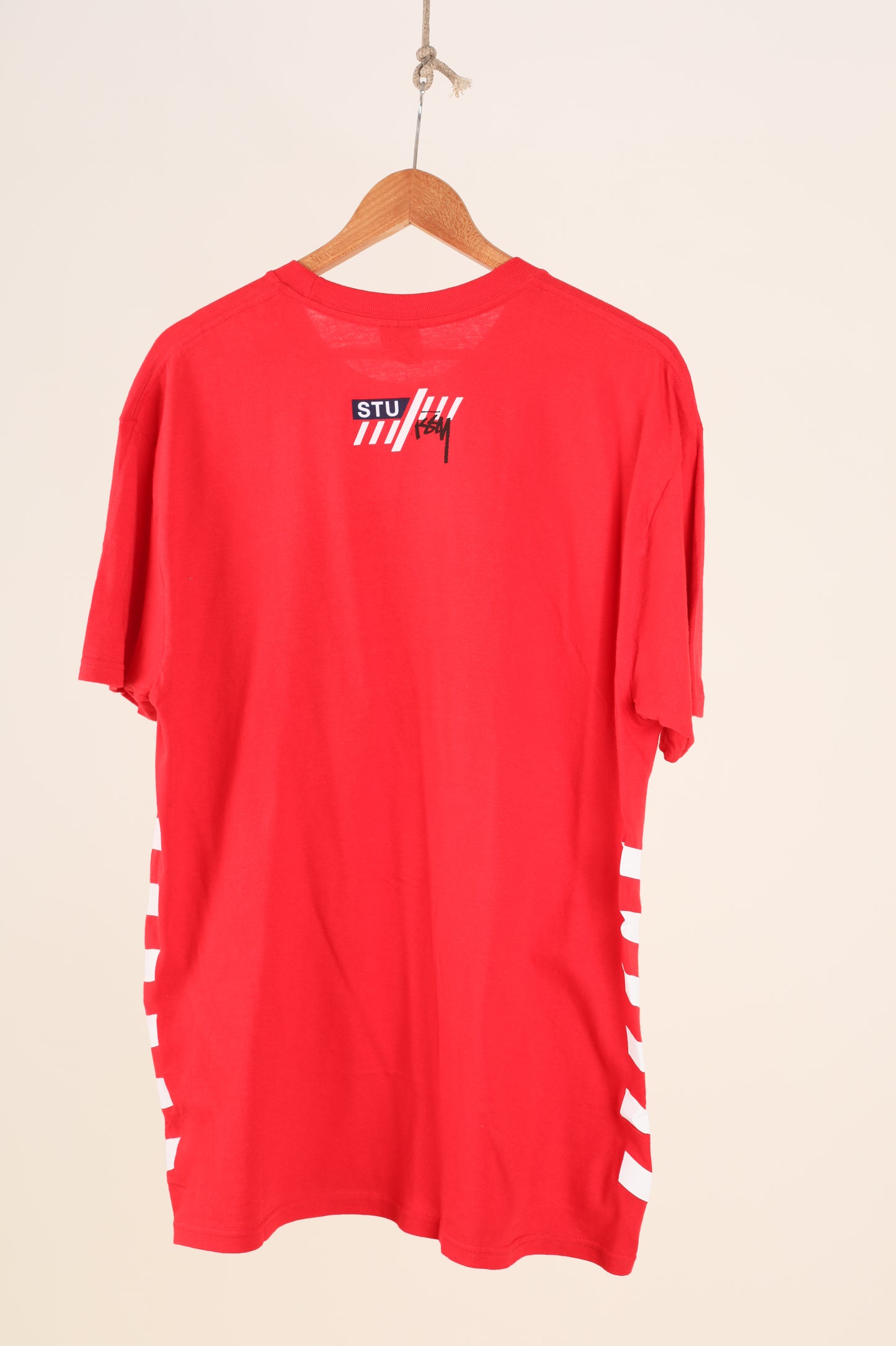 Deadstock Stussy 8 ball S Link logo tee - Red (L)