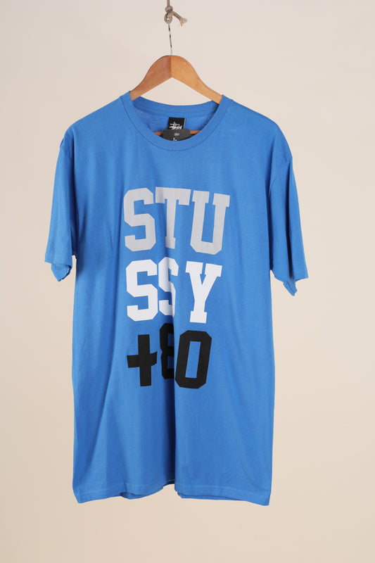 Deadstock Stussy + 80 tee - blue (M,L,XL)