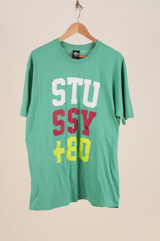 Deadstock Stussy + 80 tee - green (M,L,XL)