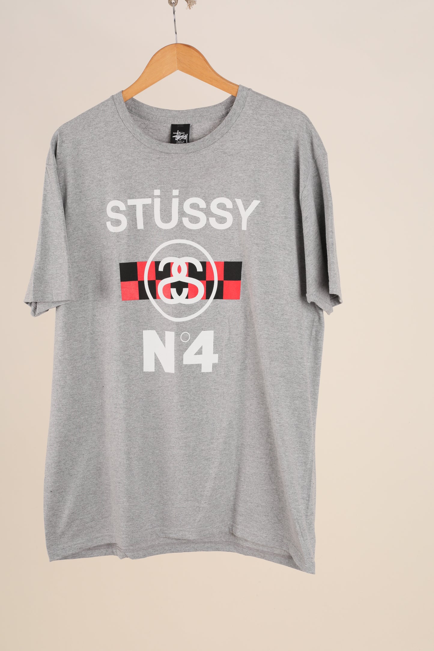 Deadstock Stussy No 4 Check tee (M,L,XL)