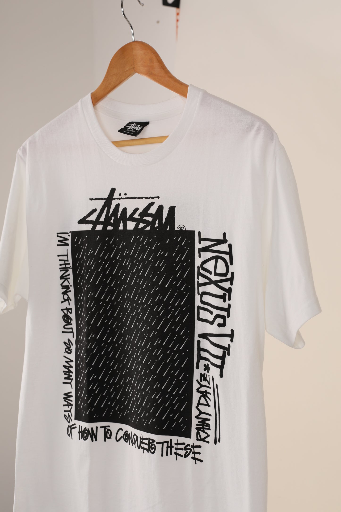 Deadstock Stussy X Nexus VII 'Rainy Dayz' collection tshirt -White - (M)