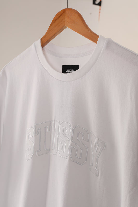 Deadstock Stussy Arch Crew tee - White (M)