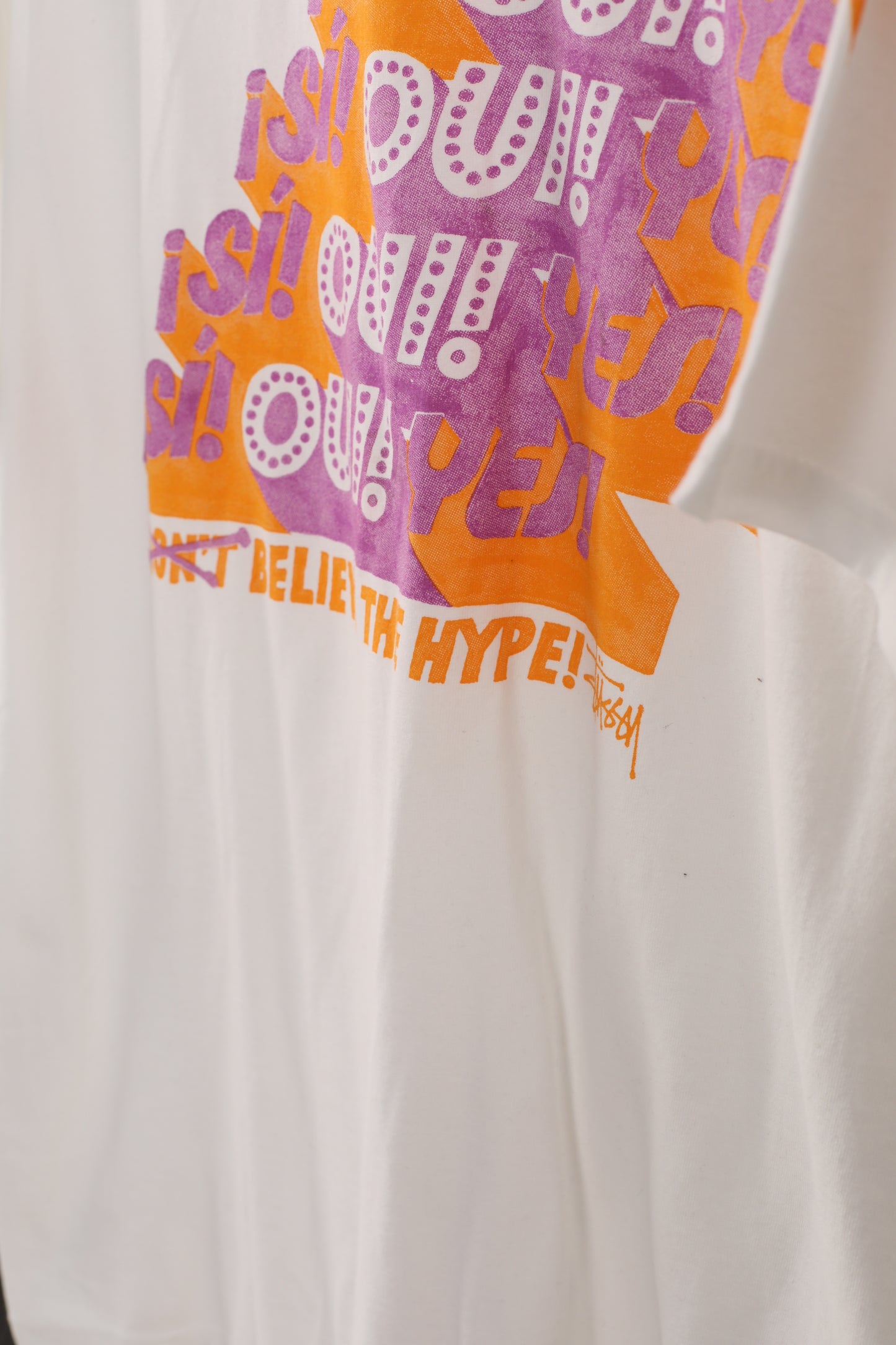 Deadstock Stussy Belive The Hype tee - White (XL)