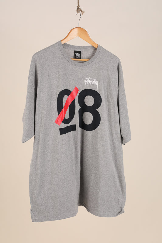 Deadstock Stussy 8 tee - Heather Grey (XL/XXL)