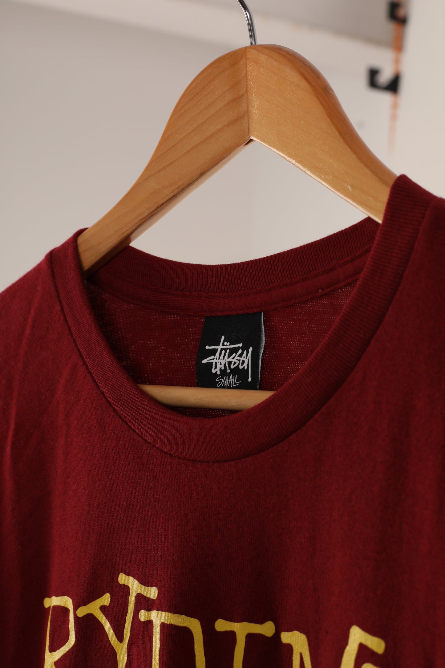 Deadstock Stussy Rydimz to spare tee - Maroon (S)