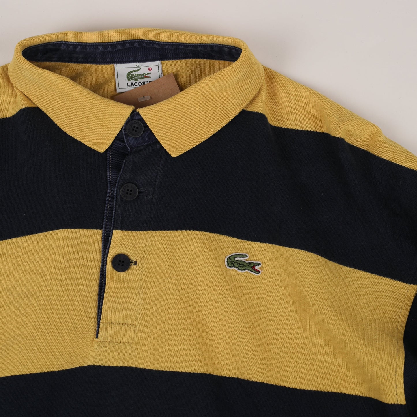 90s Lacoste stripe Rugby shirt (XL)