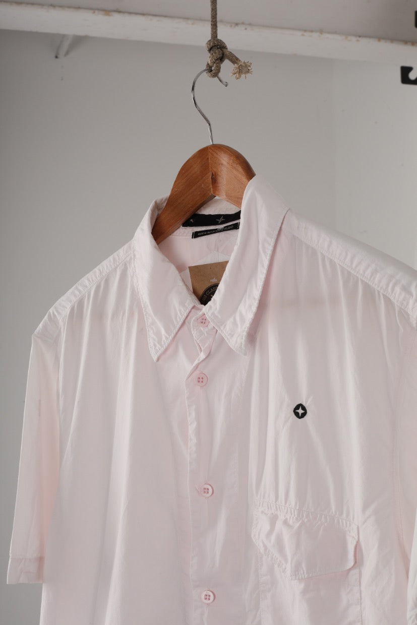 2005 Stone Island Denims Pink short sleeve shirt (L)