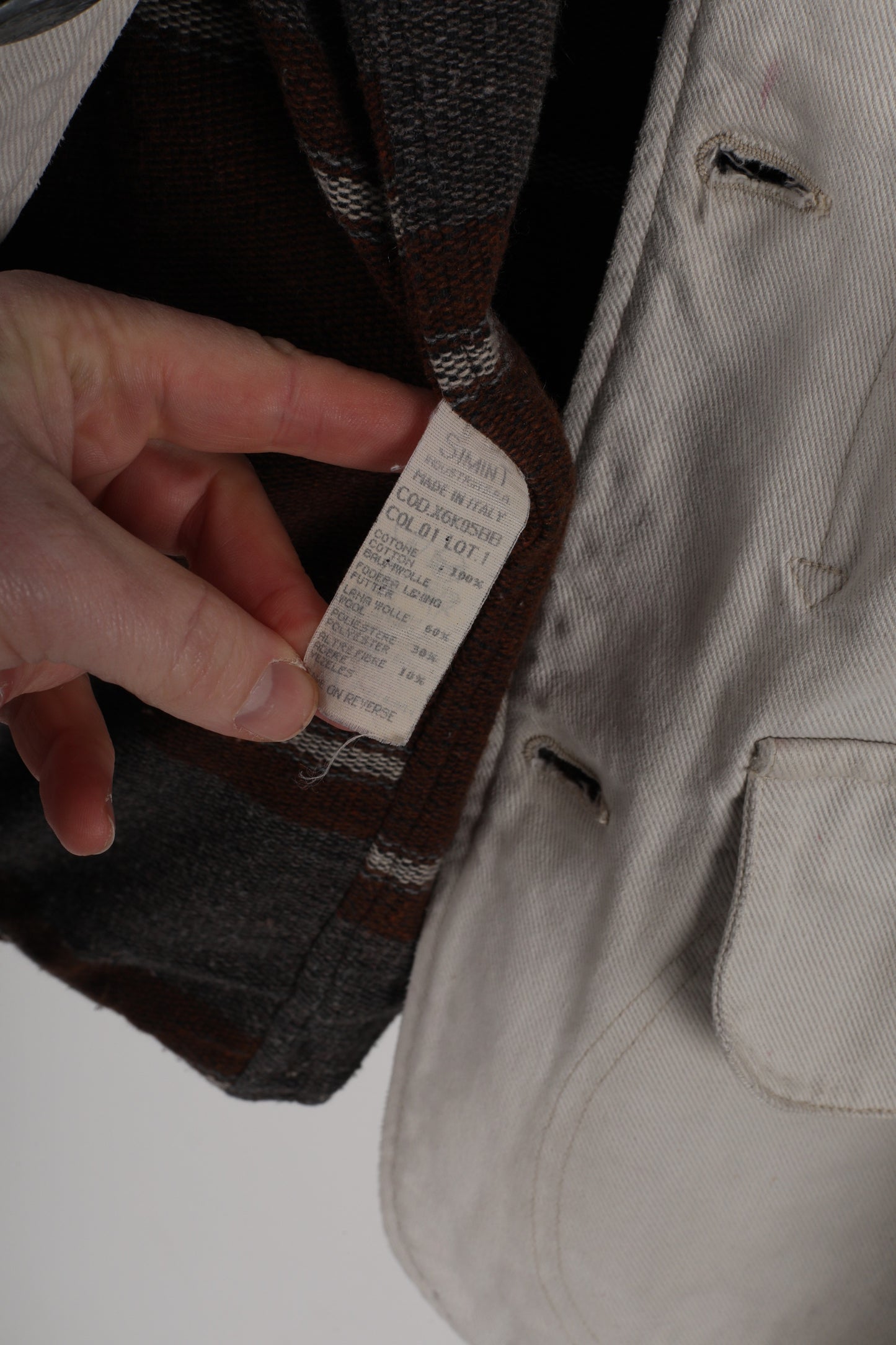 1993 Armani Jeans W.J.F Blanket lined chore jacket