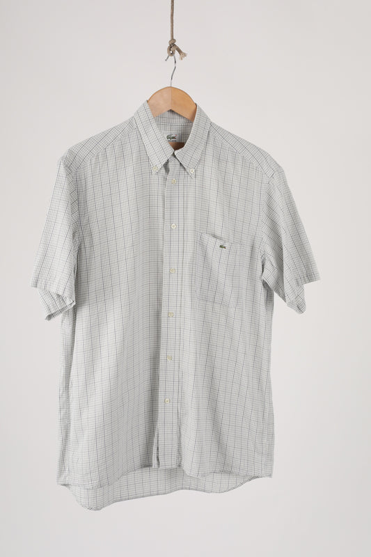90s lacoste checked short sleeve Oxford shirt (40)