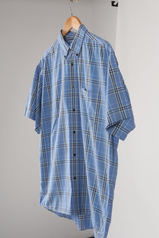 90s Lacoste Tartan short sleeve Oxford shirt (41)