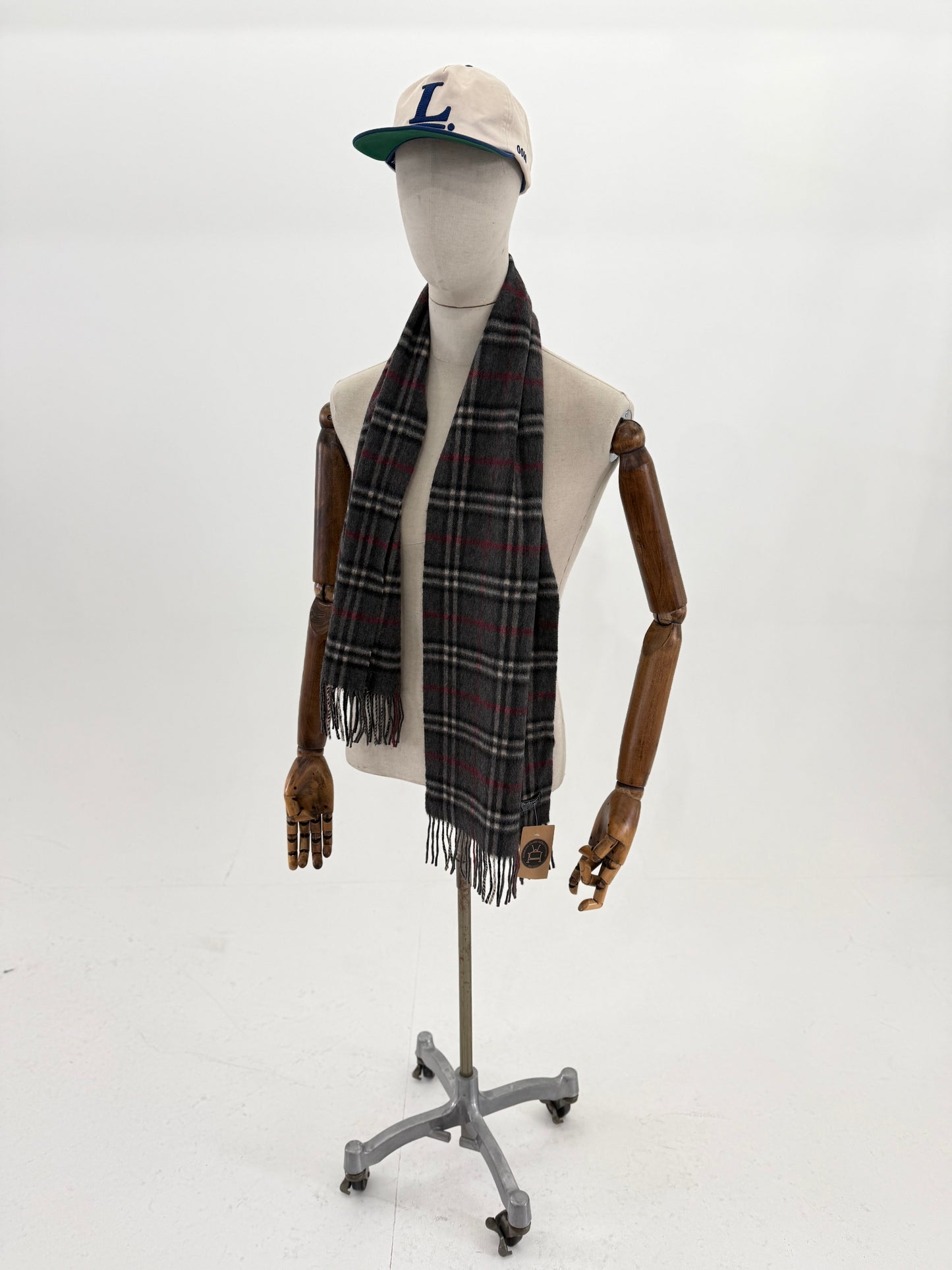 80s Burberrys of London Cashmere nova check scarf