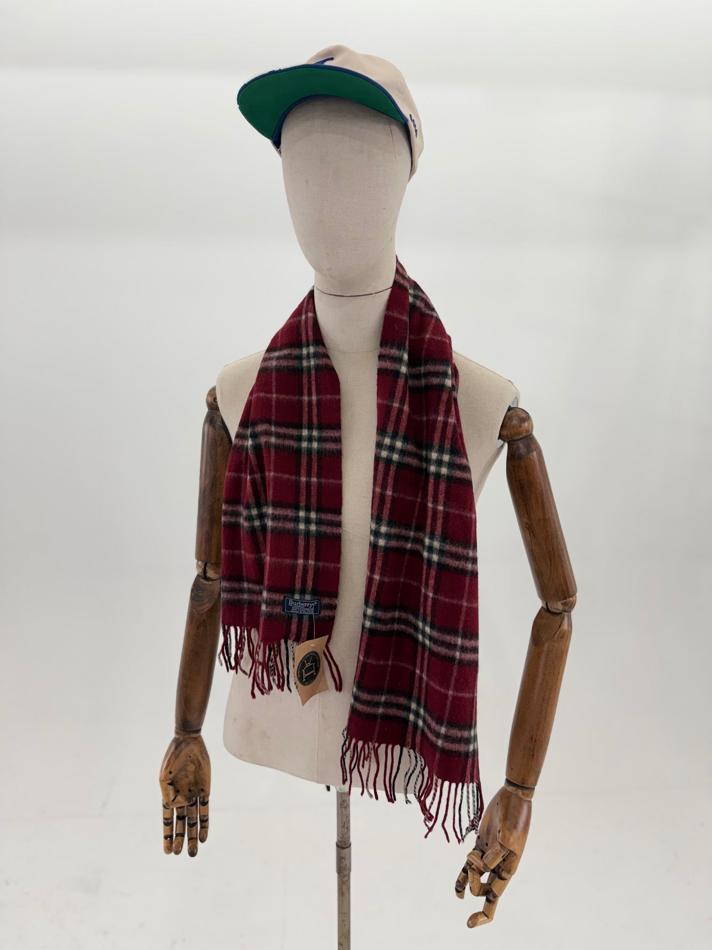 80s Burberrys of London cashmere nova check scarf