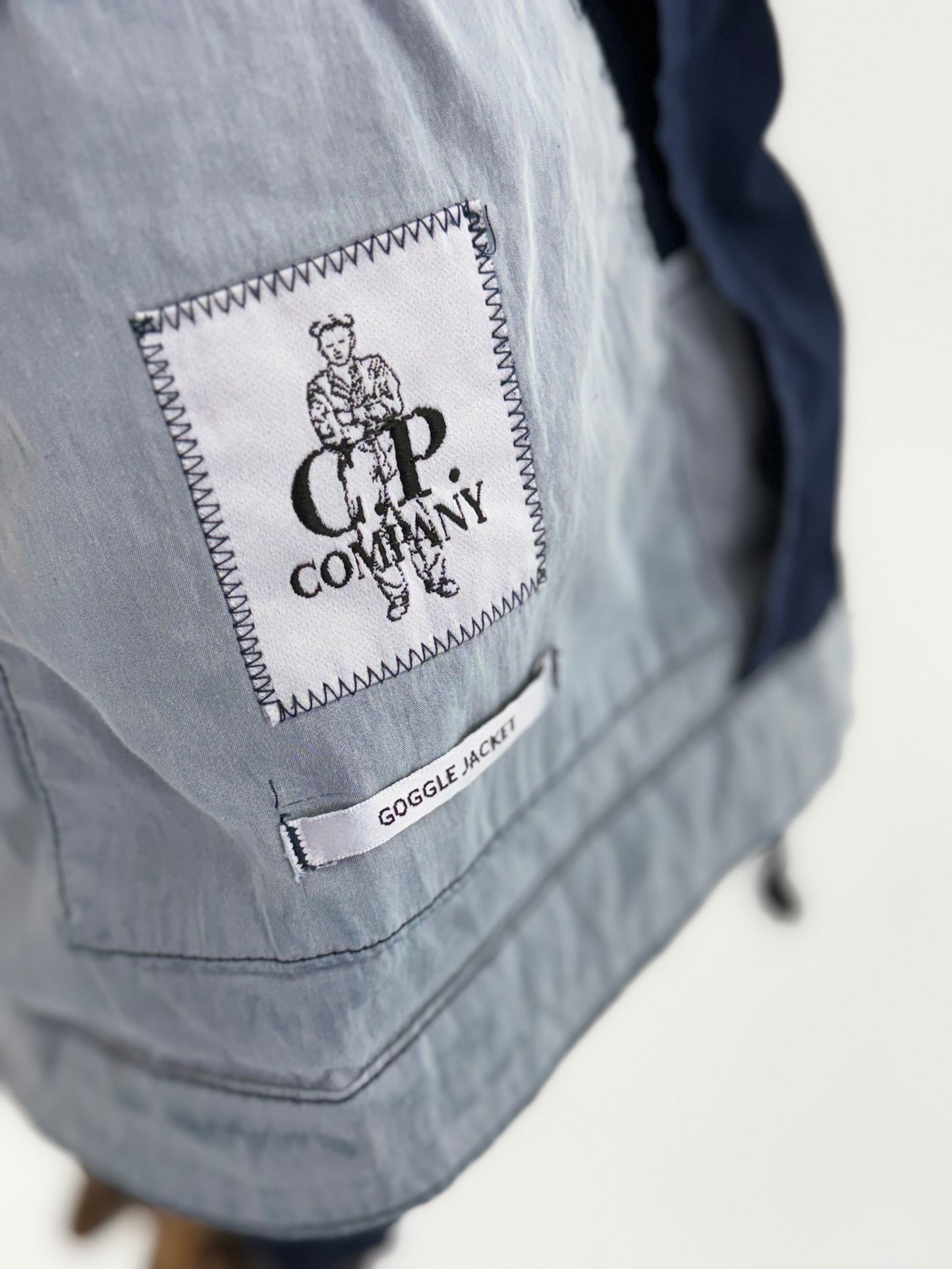 2018 C.P Company Navy Nycra Goggle watch viewer jacket - size 52