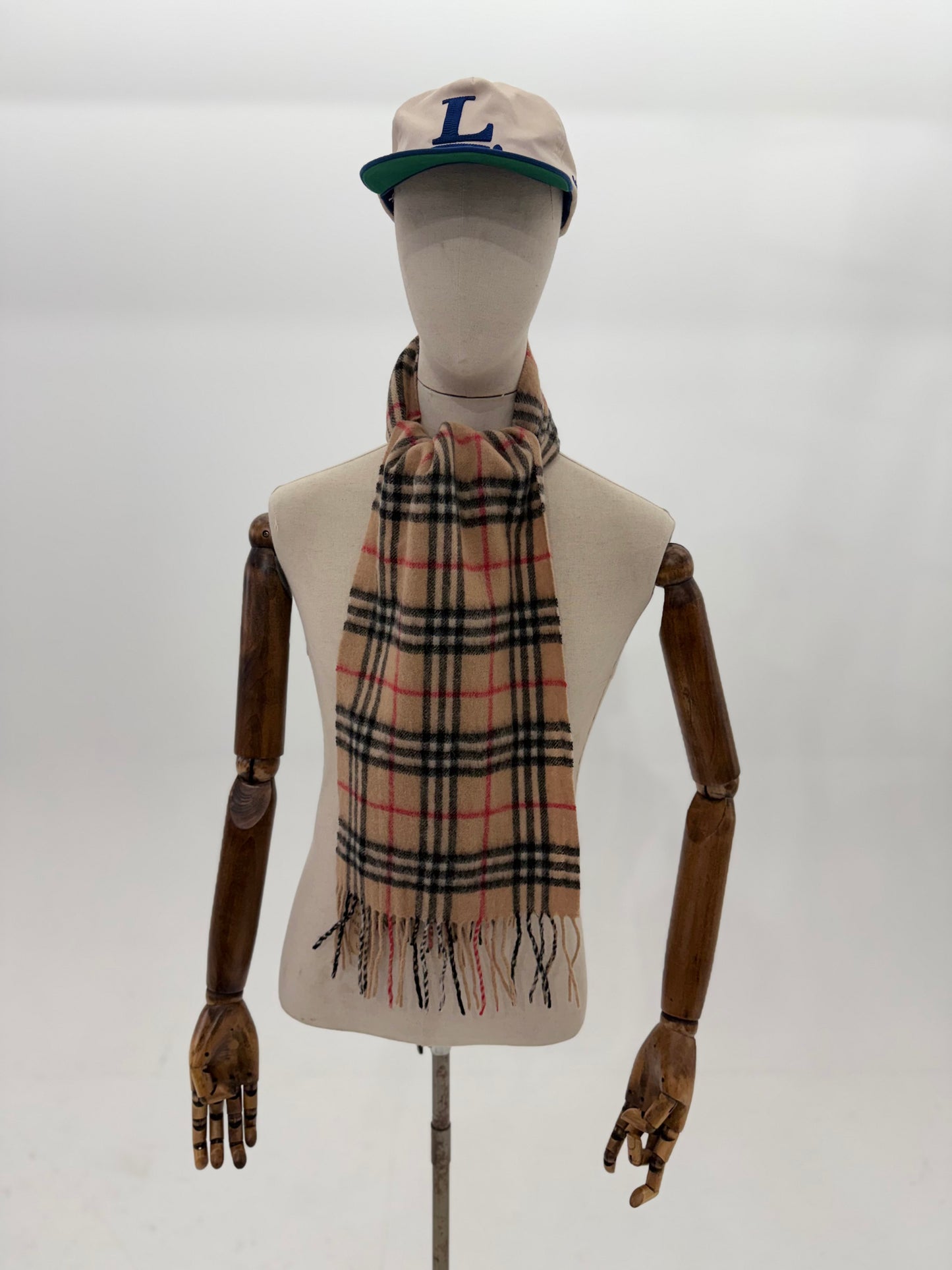 80s Burberrys of London cashmere nova check scarf