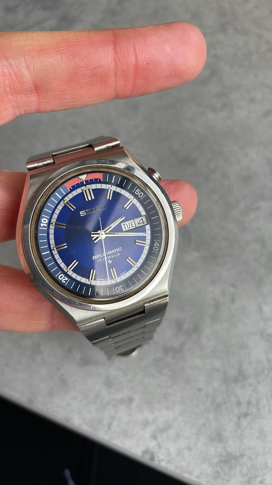 Vintage 1974 Seiko Bell-Matic stainless steel wrist watch