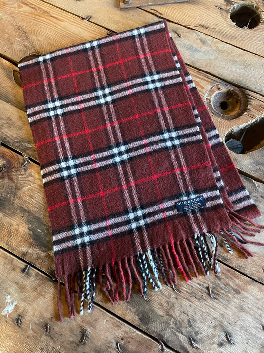 00s Burberry London Cashmere nova check scarf