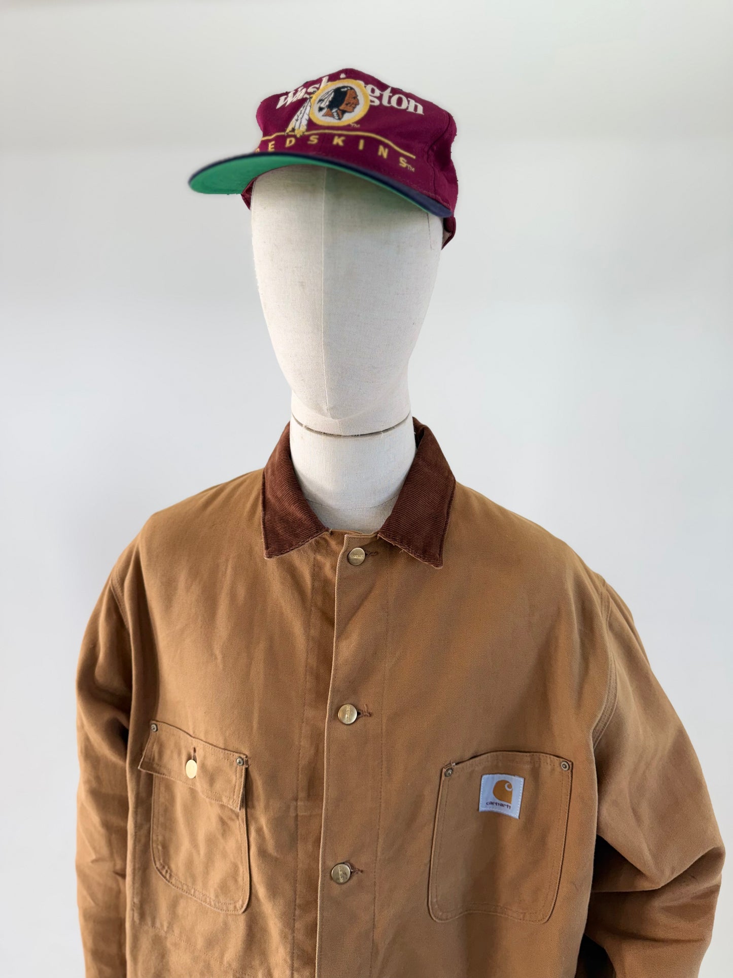 1980s Vintage Carhartt 6C canvas chore jacket 46”