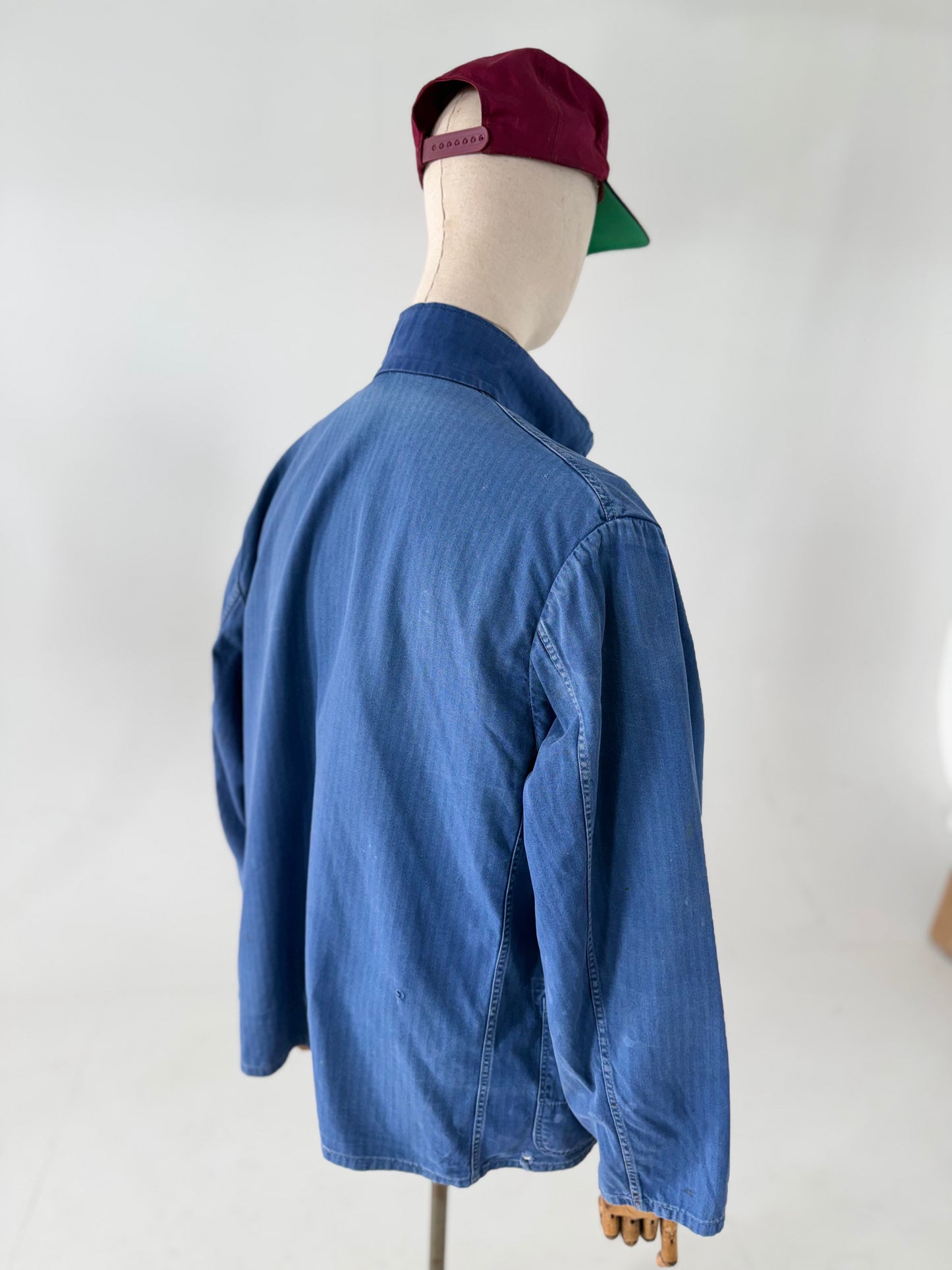 Vintage HBT French Sanforized Herringbone cotton chore jacket XL