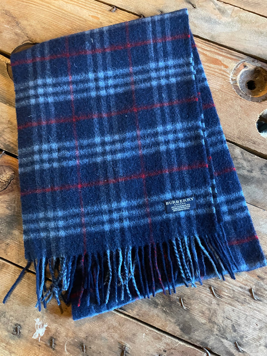 00s Burberry London cashmere nova check scarf