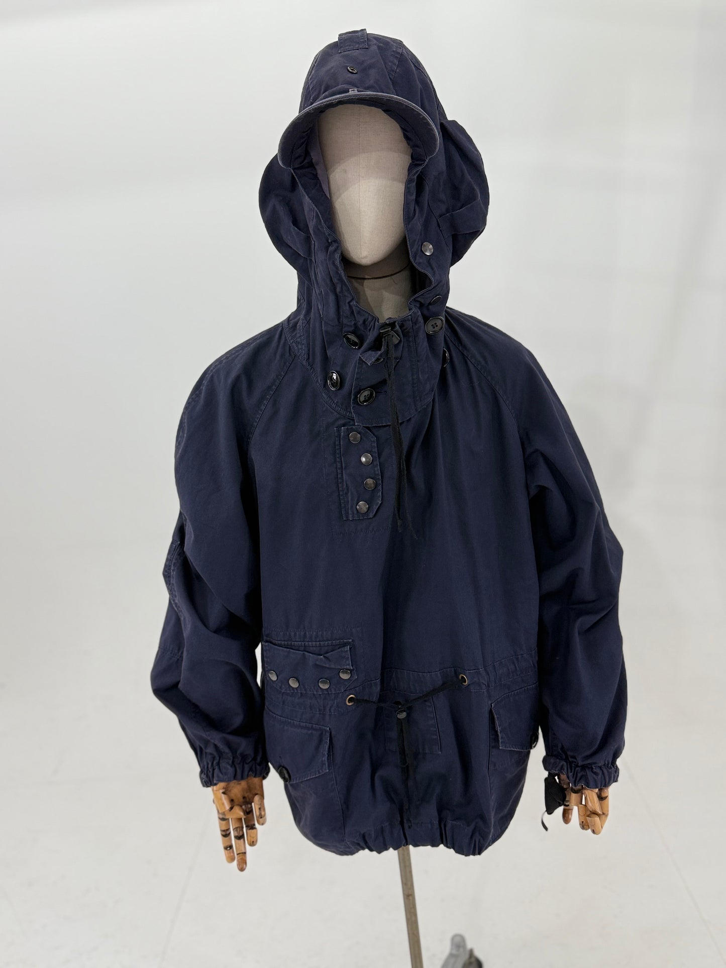 1980s Royal Navy deck smock Ventile cotton XXL