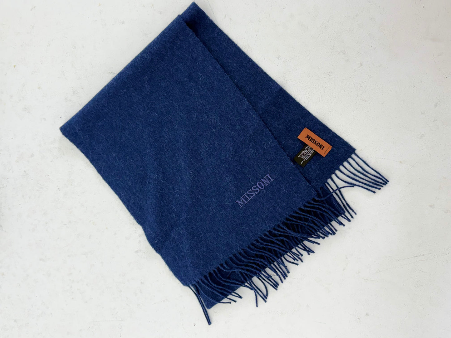 Missoni large wool scarf Made in Italy Blue