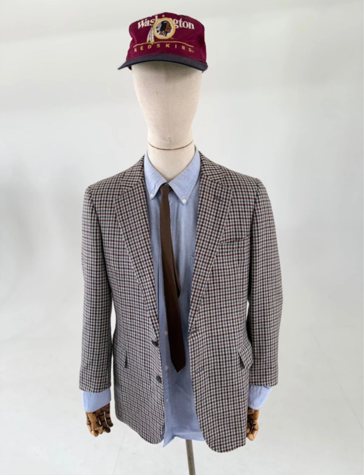 Vintage 1960s Green & Brown micro stripe skinny tie