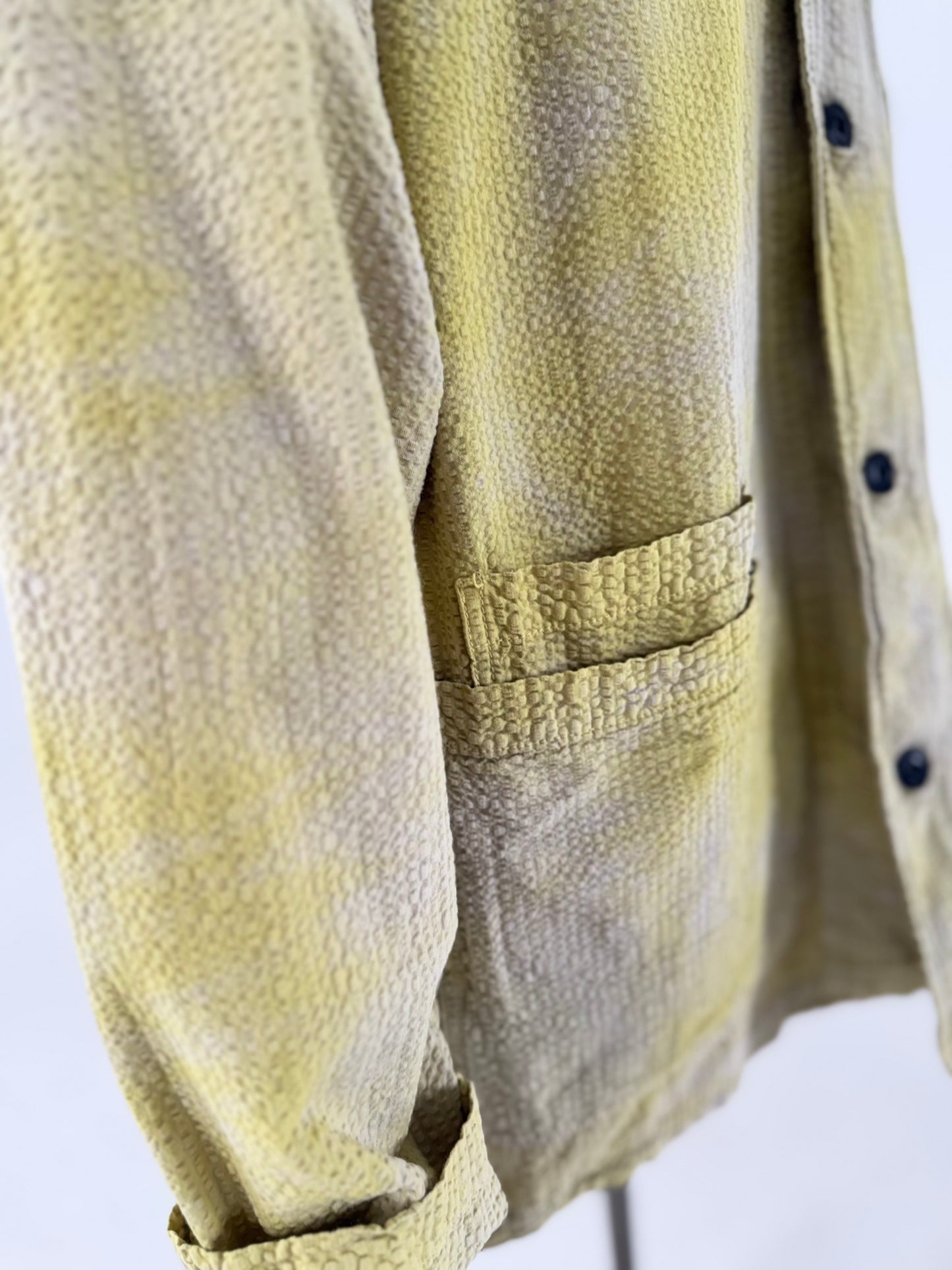 SS19 Stüssy overdyed seersucker chore jacket - Large