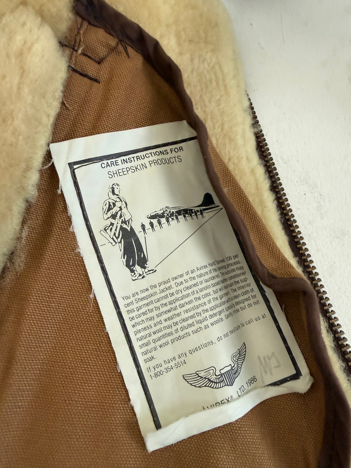 Avirex Type B-3 flying jacket - 36”