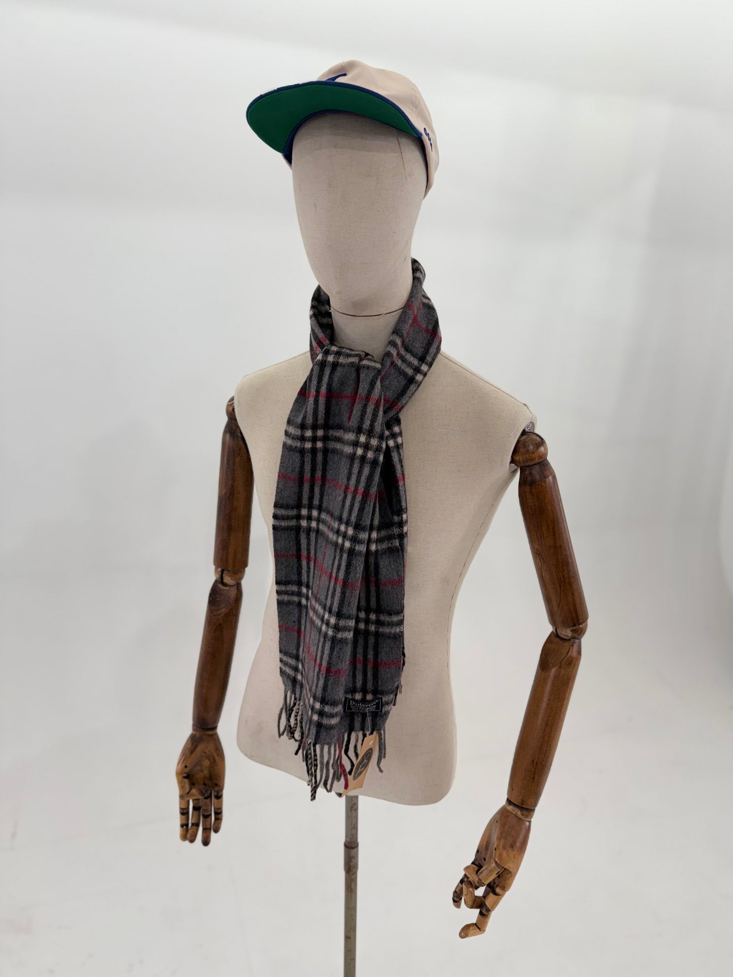 80s Burberry cashmere nova check scarf