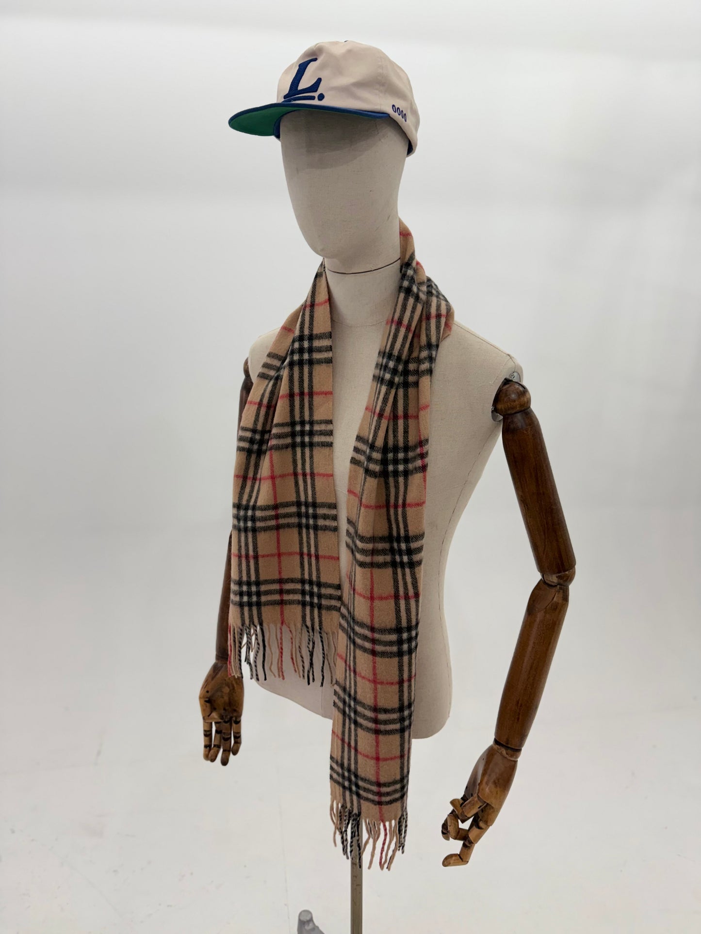 80s Burberrys of London cashmere nova check scarf