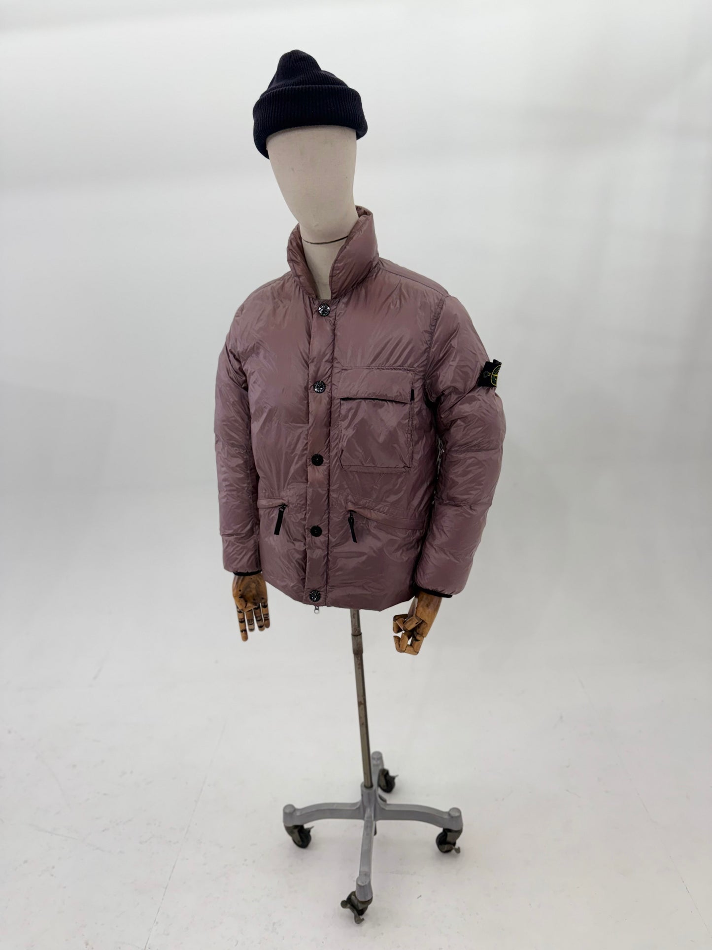 2018 Stone Island Pink Pertex Quantum Y Down Puffer Jacket - Medium