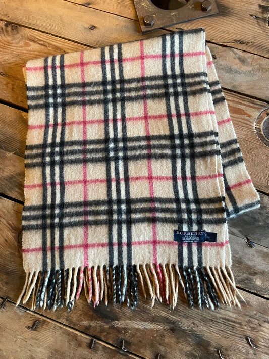 00s Burberry London Cashmere nova check scarf