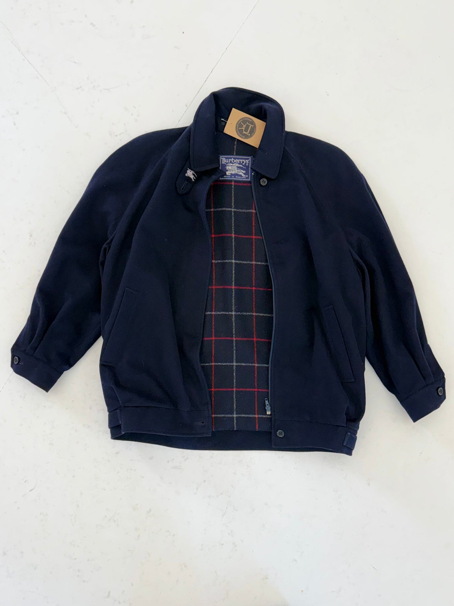 Early 90s Burberry Prorsum wool Alpaca mix Harrington bomber jacket - UK 10 (Ladies)