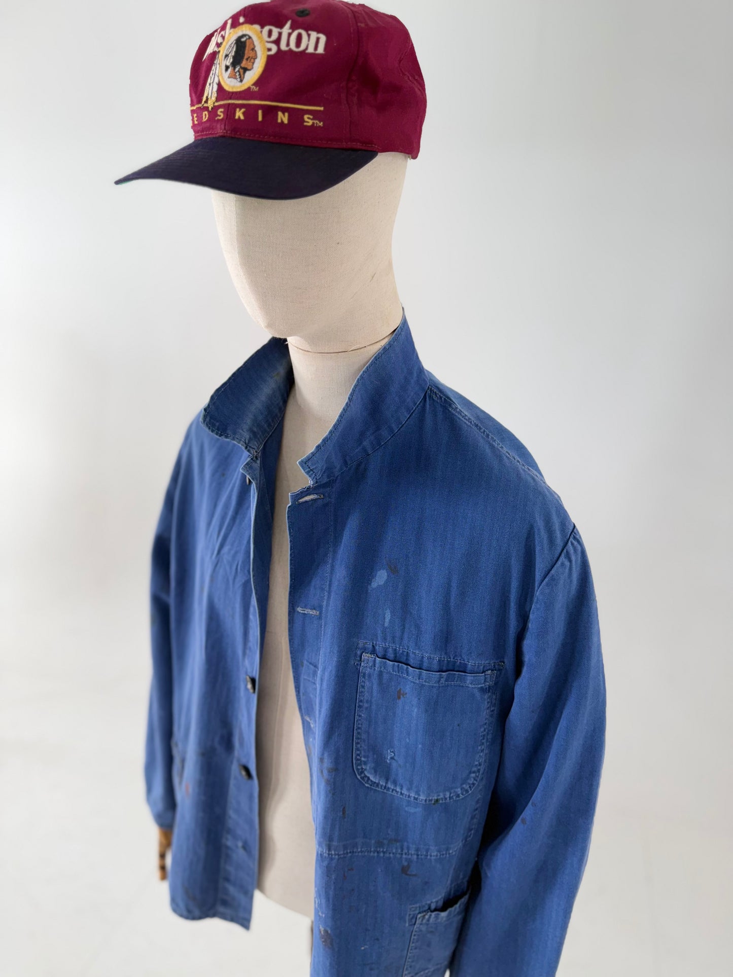 Vintage HBT French Sanforized Herringbone cotton chore jacket XL